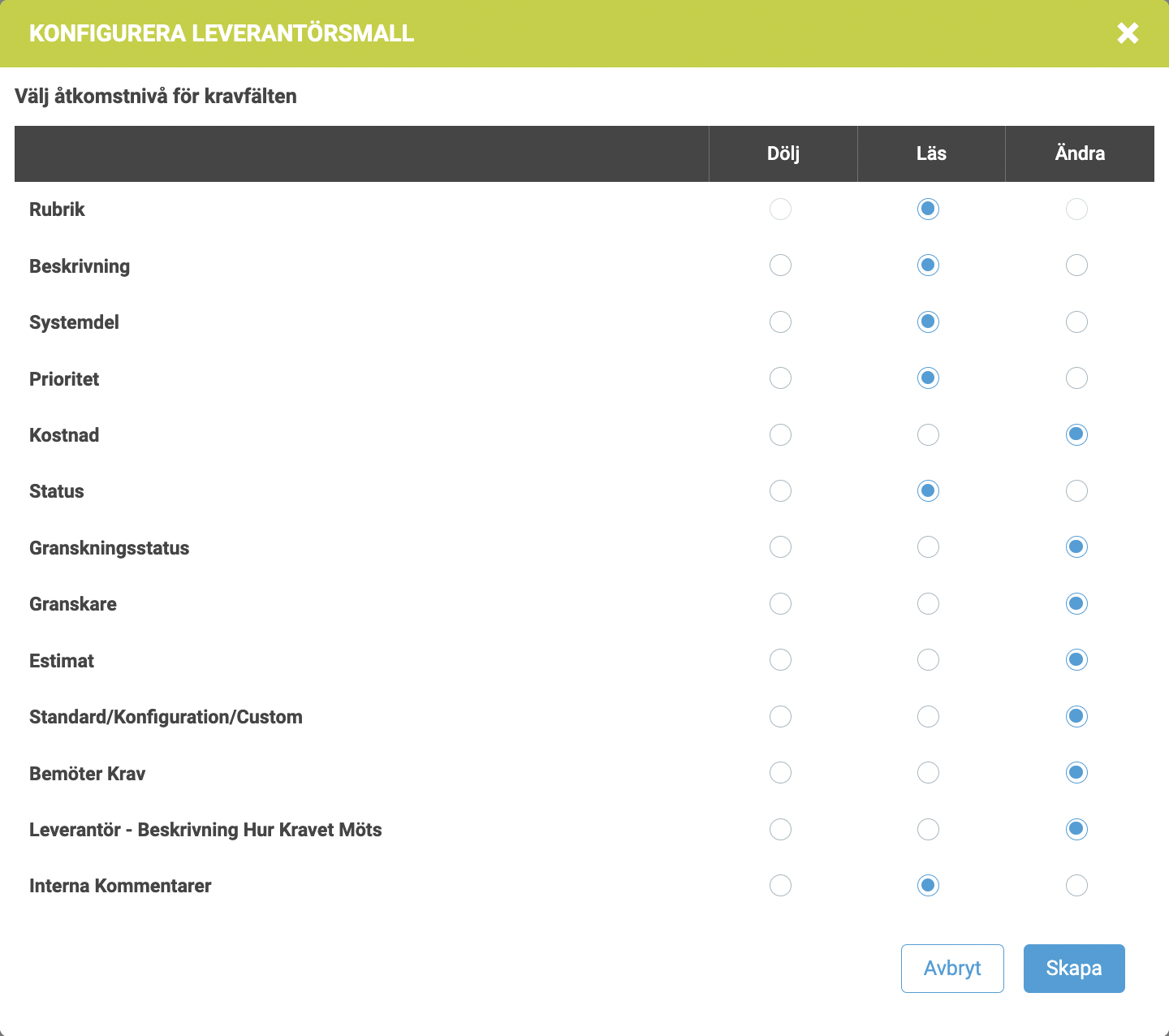 Upphandling i Reqtest