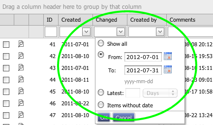 55-export in date range